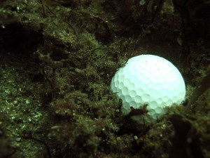 golf ball underwater