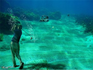 golf underwater, for blog